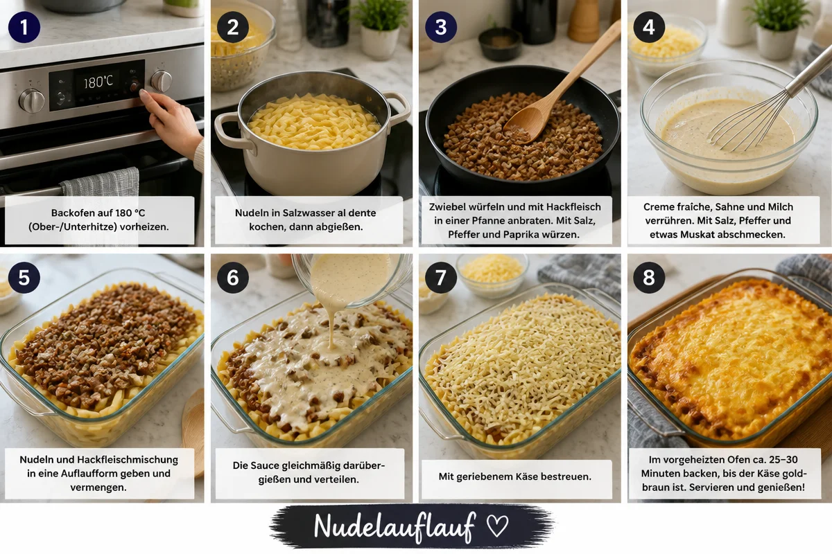 Nudelauflauf mit Spinat und Feta – Einfach lecker!
